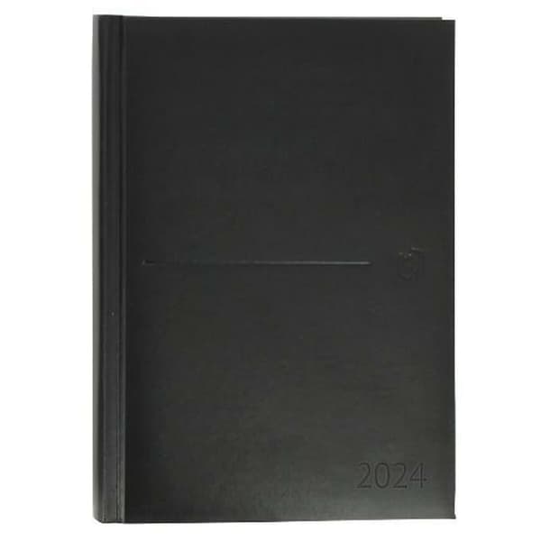 Dagbog Oxford Classic 2024 Sort Catalansk A5 15 x 21 cm