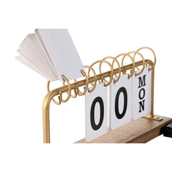 Skrivebordskalender Home ESPRIT Sort Gylden 29 x 13 x 6,5 cm (2 enheder)