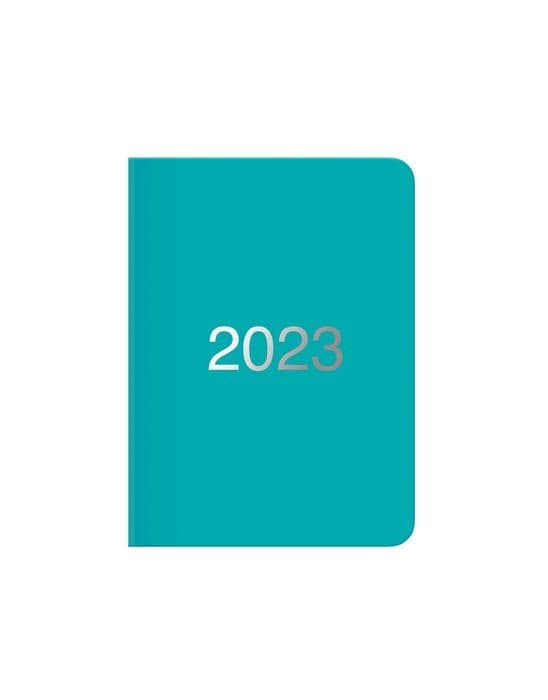 Letts of london - 23-080887 - Dazzle 2023 Agenda 1 dag per sida med möten - Turkos ()