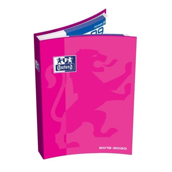 OXFORD Dagbok 100738289 - 12 x 18 cm - 1 dag per sida - Mjuk pärm - 352 P - Färg Rosa