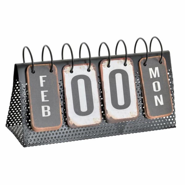 Skrivbordskalender DKD Home Decor Vit Svart 34 x 13 x 21 cm