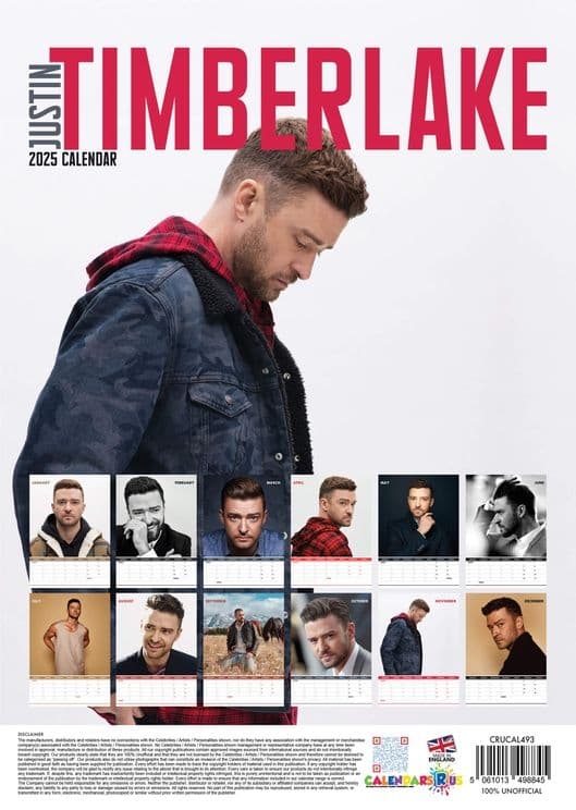 Justin Timberlake 2025 Calendar