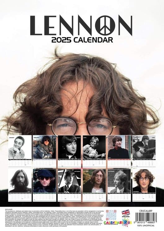 John Lennon 2025 Calendar