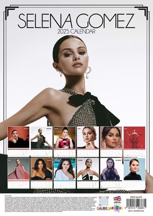 Selena Gomez 2025 Calendar