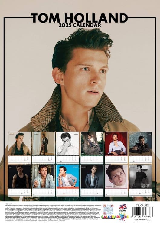 Tom Holland 2025 Kalender