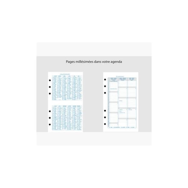 Semanier - EXACOMPTA - Exatime 14 Dual 10x14 cm - Svart - Stiff - Med spiraler