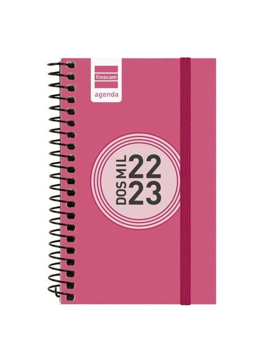 Finocam - 1 - Agenda 2022 2023 Espir Color Week Horisontell vy september 2022 - augusti 2023 (2 månader) Catalan Pink