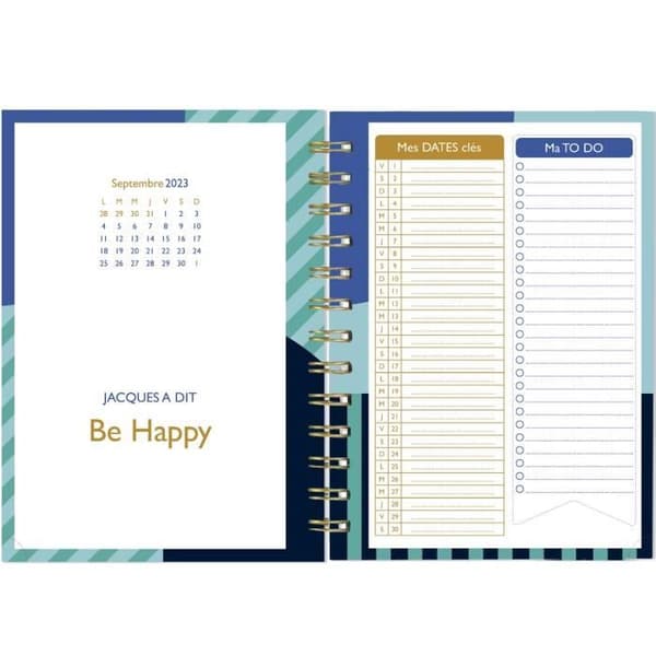 Weekly Paper Diary - 2023 - 2024 - Blå - Draeger Paris