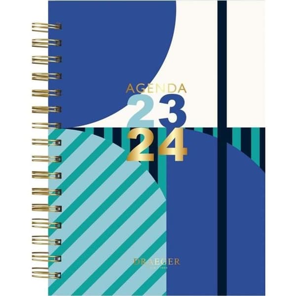 Weekly Paper Diary - 2023 - 2024 - Blå - Draeger Paris