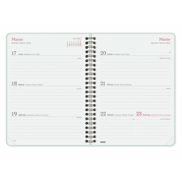 Dagbok Finocam ALMA Mint A5 15,5 x 21,2 cm 2025