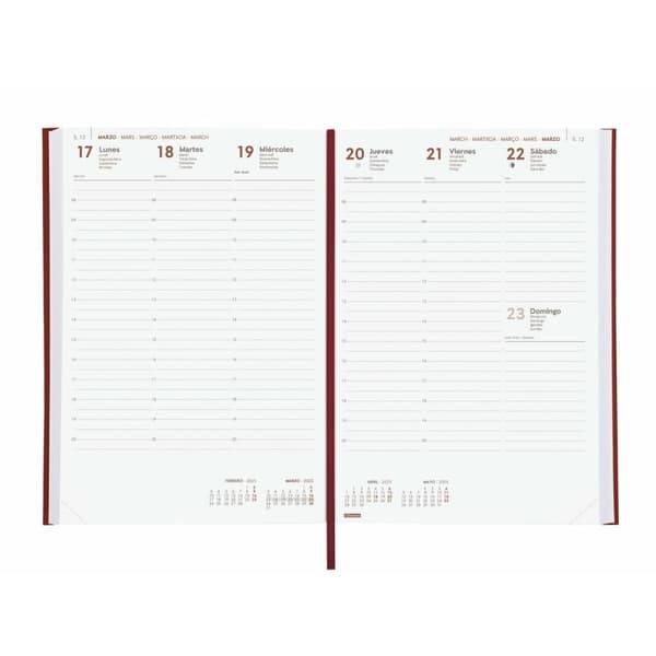 Dagbog Finocam DYNAMIC MILANO Y11 Bourgogne 16,5 x 24 cm 2025