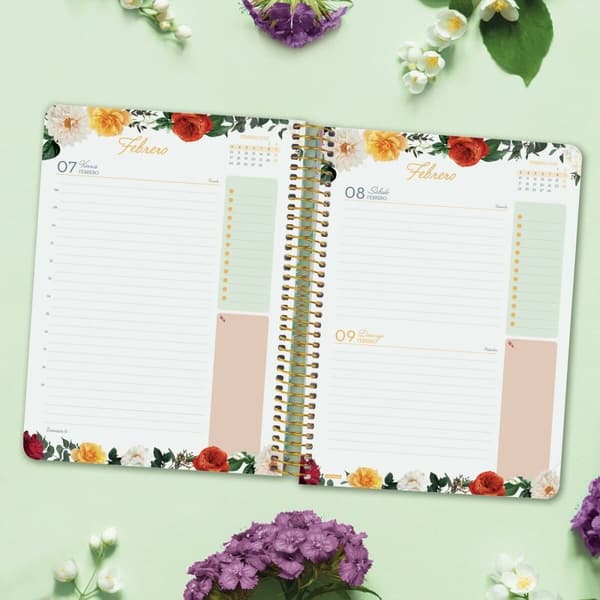Dagbog Finocam CLOE A5 15,5 x 21,2 cm 2025 Floral
