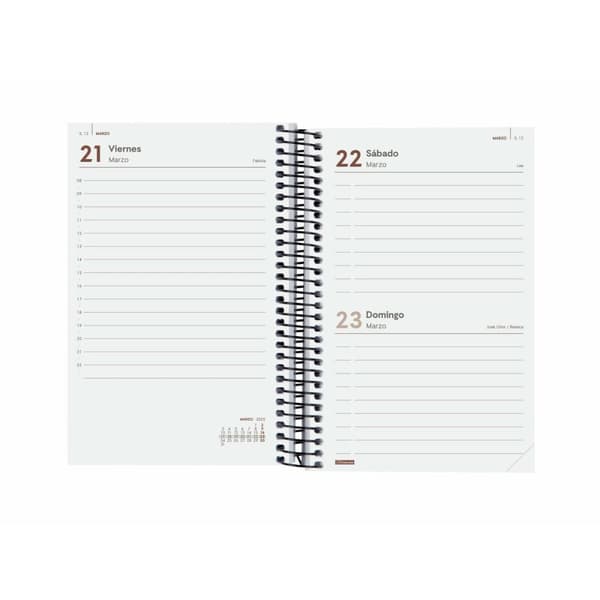 Dagbog Finocam YEAR Sort 11,7 x 18,1 cm 2025