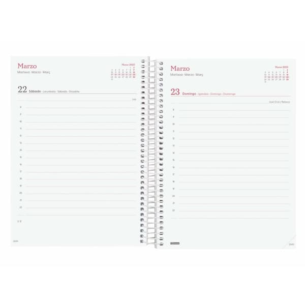 Dagbok Finocam DESIGN COLLECTION A5 15,5 x 21,2 cm 2025 Blommig