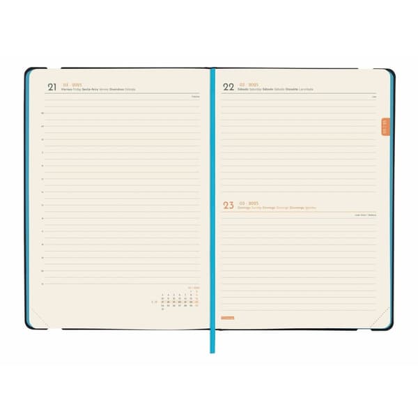 Dagbog Finocam FLEXI Sort A5 14,8 x 21 cm 2025 Glat