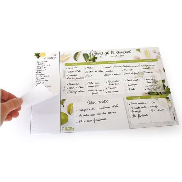 Magnetisk planering Mina menyer och min inköpslista