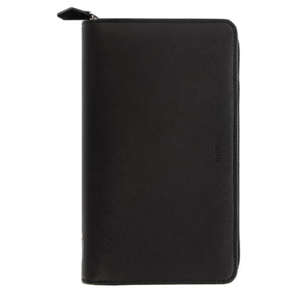 Organisatör - FILOFAX - Saffiano kompakt zip - Svart - Ring 15mm - Format 9x14cm