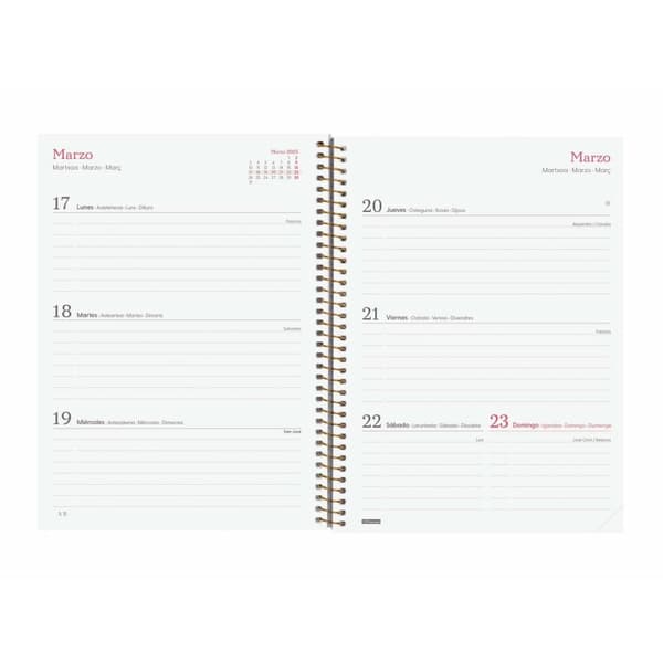 Dagbok Finocam DESIGN COLLECTION A5 15,5 x 21,2 cm 2025 Blommig