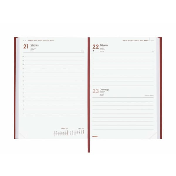 Dagbog Finocam DYNAMIC MILANO Y10 Bourgogne A5 14 x 20,4 cm 2025