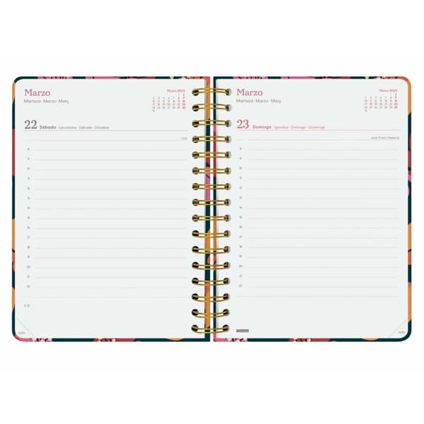 Dagbog Finocam YOU A5 15,5 x 21,2 cm 2025 Floral