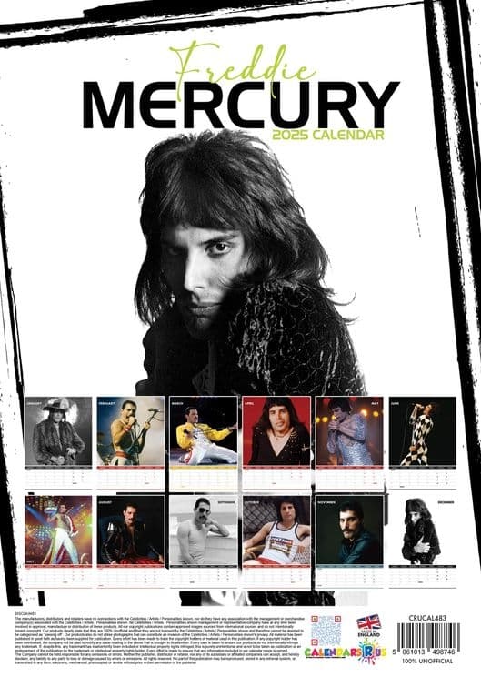 Freddie Mercury 2025 Kalender