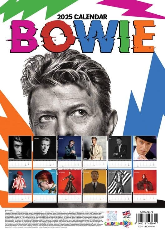 David Bowie 2025 Kalender