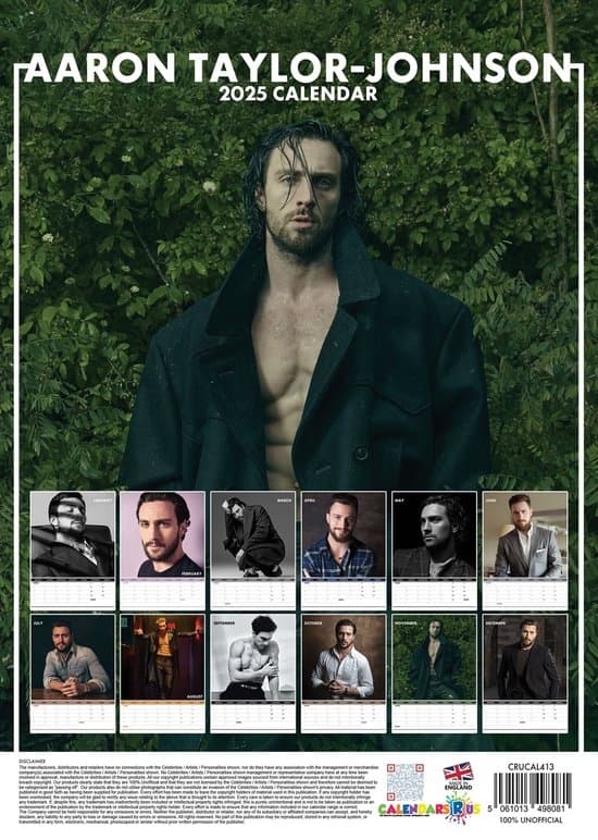 Aaron Taylor-Johnson 2025 Calendar