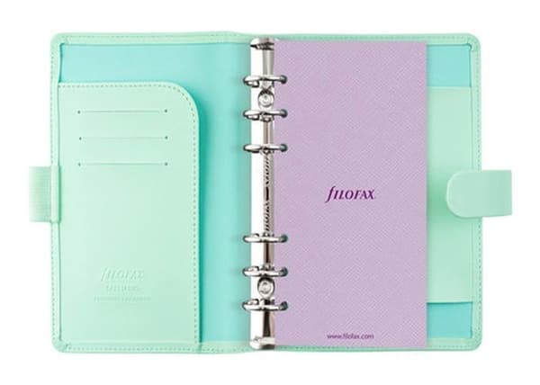 Dagbok - organisatör - Filofax refill - 22-028806 - Saffiano personlig organisatör - Mintgrön