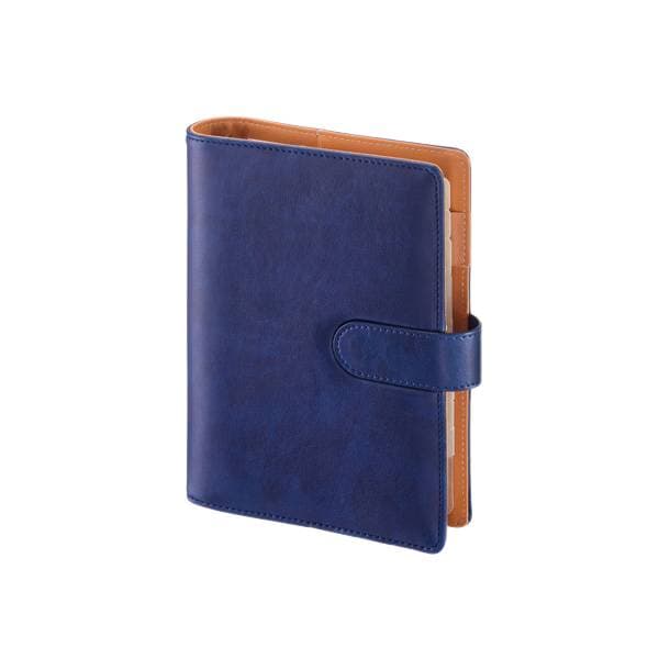 Sevillablå premium-arrangör med utbytbar insats 13x19cm och kalender