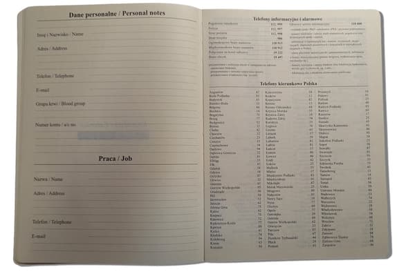 Blå A5 ugekalender med udskiftelig indsats, magnetlås 45B