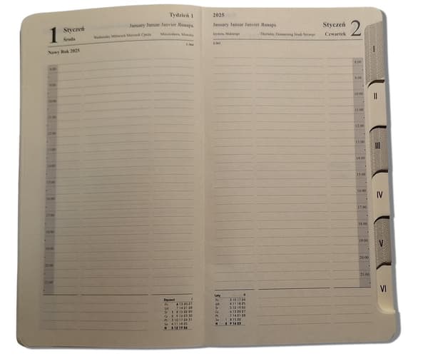 Brun B6-dagskalender med udskiftelig indsats, magnetlås 45B
