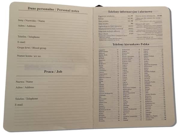 Sort A6 daglig kalender med udskiftelig 38B indsats