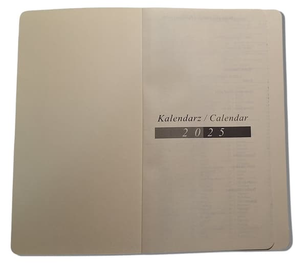 Brun B6 daglig kalender med udskiftelig 38B indsats