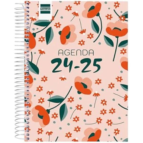 Finocam cool dagbok 2024/2025 - 1 dag per sida - Läsår - Spanska blomstersammanfattningar