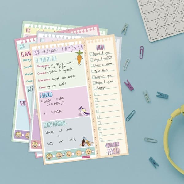Daily planner Finocam TALKUAL 14,8 x 21 cm Hvid