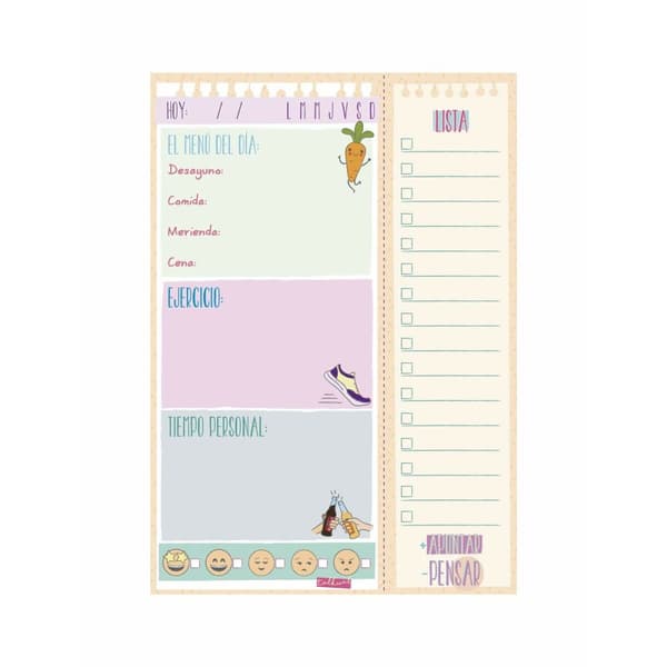 Daily planner Finocam TALKUAL 14,8 x 21 cm Hvid
