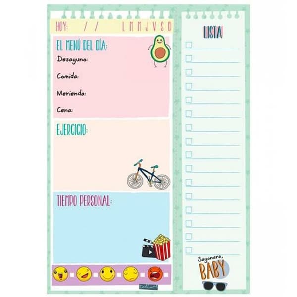 Daily planner Finocam TALKUAL 14,8 x 21 cm Hvid