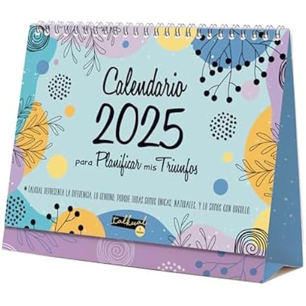 Skrivbordskalender - FINOCAM - Talkual 2025 - Månadsvy - Spanska - 12 månader - 135 g/m² papper