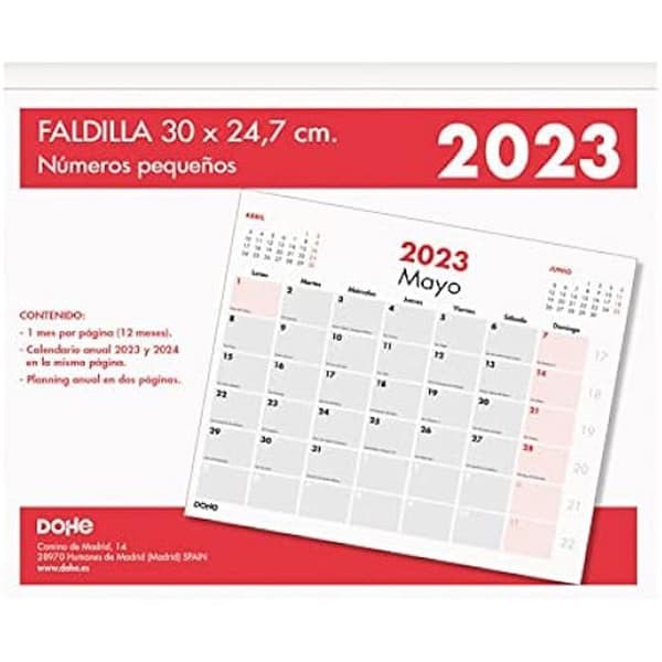 Kalender - DOHE - 30 x 24,7 cm - Artikelkod 08421938116458 - Tillverkare Dohe