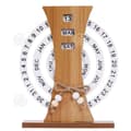 Miniatyrbild 1 av 4: INN Evighetskalender 3D-skiva Trä Manuell rotation Stående kalenderdekoration Kontor Återanvändbar skrivbordskalender
