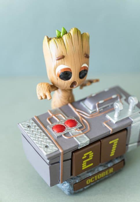 Grupo Erik - CP3D03 - Marvel Perpetual Calendar, Baby Groot | Kalenderfigur, kontorsdekoration, barnkalender