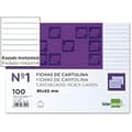Miniatyrbild 1 av 2: Fich lignée - LIDERPAPEL - nr 1 - 65 x 95 mm - Paket med 100 - 180 g/m²