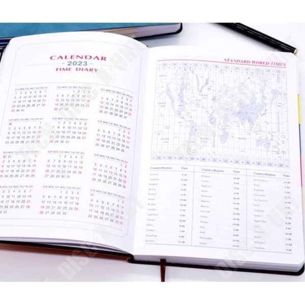 TD® Årskalenderbok Ren engelsk Årskalenderbok Soft Leather Planner Kalenderbok A5-bok