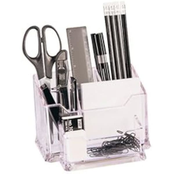 Kontorsorganisatör - Q-CONNECT - 921359 - Metall - Pack om 15 - Transparent - 19.5x12x10.7cm