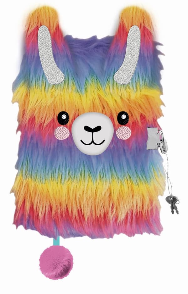 Dagbog med en hængelås ulden A5 96k Rainbow Alpaca Majewski
