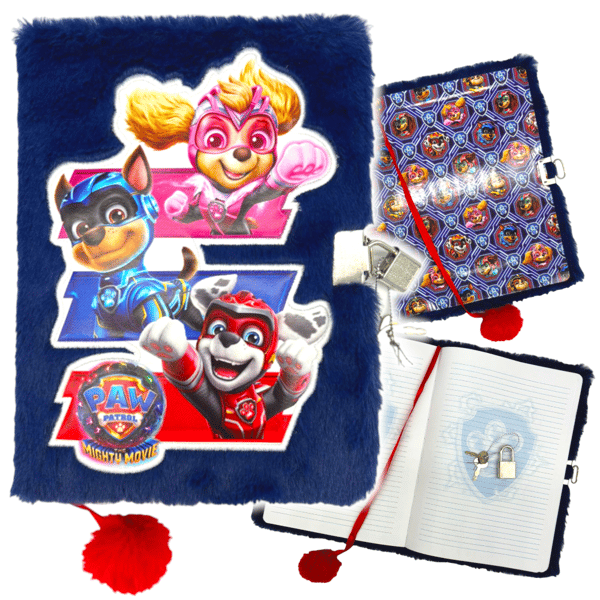 Dagbog med en 3D hængelås Włochy A5 Paw Patrol marineblå 96 sider