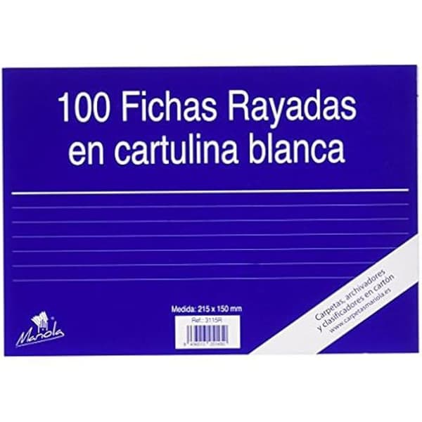 Randiga ark - MARIOLA - 3115R - Paket om 100 - 215 x 150 mm - Vit