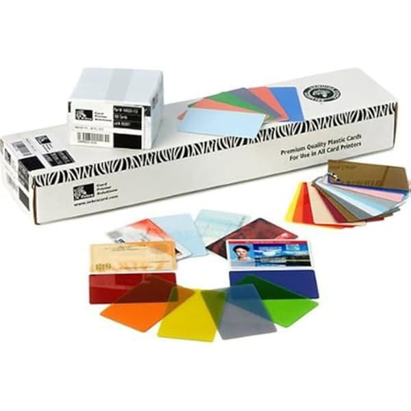 30MIL Silver PVC-kort - ZEBRA TECHNOLOGIES - 500-PK