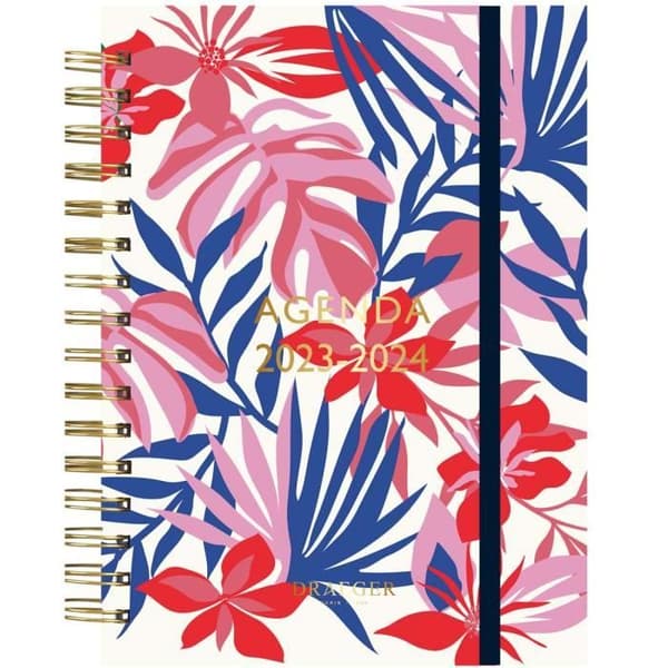 Weekly Paper Agenda - DRAEGER PARIS - 2023 - 2024 - Rosa