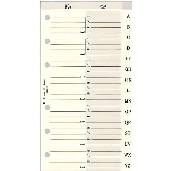 Katalog - Exatime - 17 fickor - 9,2 x 17 cm - 16 ark - Elfenbenspapper